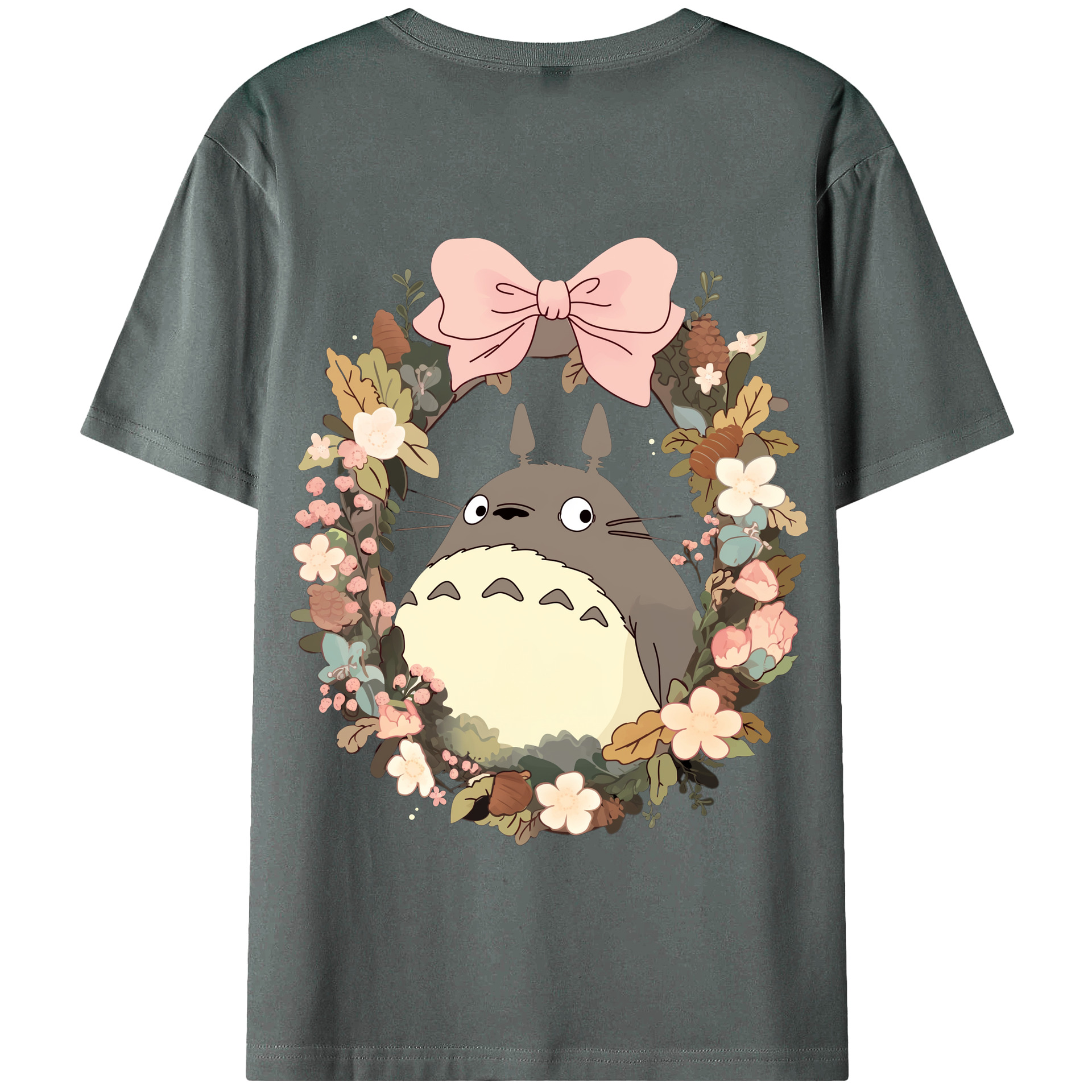 （画像用） となりのトトロ 草壁メイ 草壁サツキ My Neighbor Totoro Satsuki Kusakabe Mei Kusakabe 綿100％半袖Tシャツ（背面プリント）